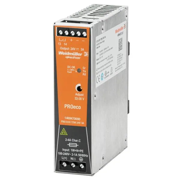 Fuente de Poder Weidmüller PRO ECO 72W 24 V 3 A