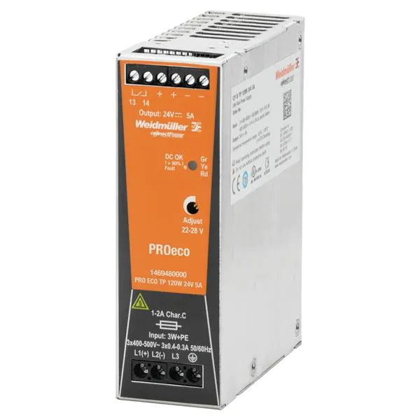 Fuente de Poder Weidmüller PRO ECO 120W 24 V 5 A