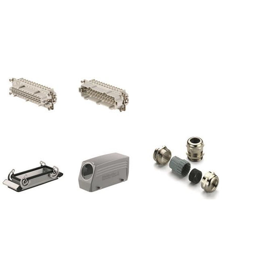 Kit Conector Industrial RockStar HDC HE 24 Polos 16 A Tornillo PG 21 Weidmüller 1712530000