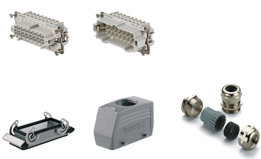 Kit Conector Industrial RockStar HDC-KIT-HE 16.121 16 Polos 16 A Tornillo PG 21 Weidmüller 1712680000
