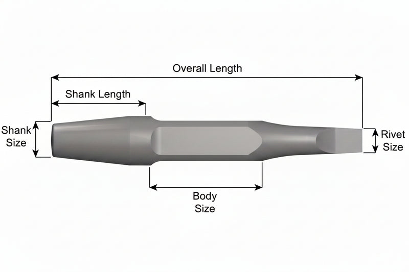 Ajax Tools 224 — Rivet Buster Punzón Extractor de Remaches 1/2", Vástago Standard, 9" (229 mm)