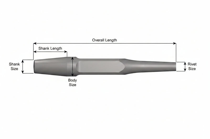 Ajax Tools 226 — Rivet Buster Punzón Extractor de Remaches 3/4", Vástago Standard, 9" (229 mm)
