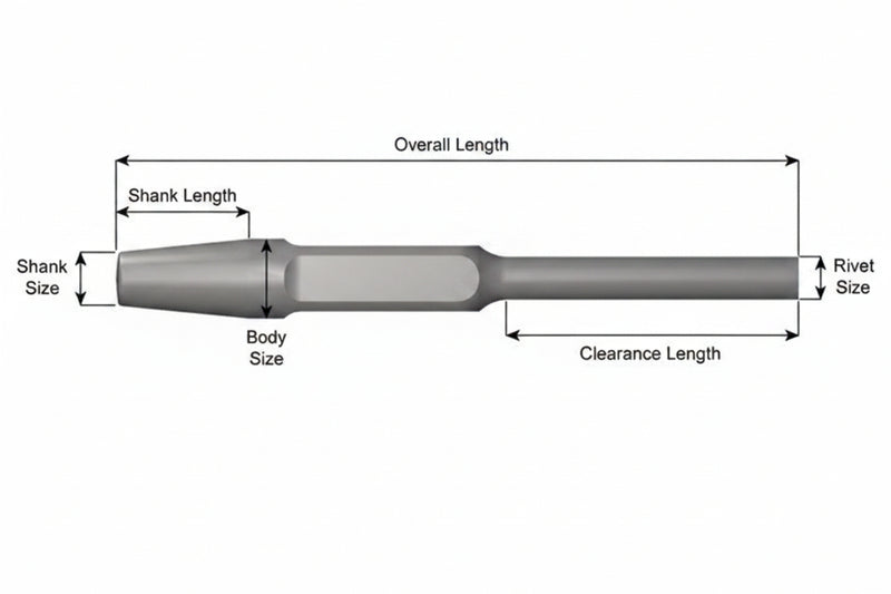 Ajax Tools 233 — Rivet Buster Cincel Punzón Extractor Largo de Remache 5/8", Vástago Standard, 13-1/2" (343 mm)