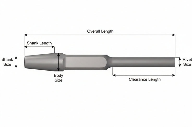 Ajax Tools 235 — Rivet Buster Cincel Punzón Extractor Largo de Remache 3/4", Vástago Standard, 11-1/2" (292 mm)