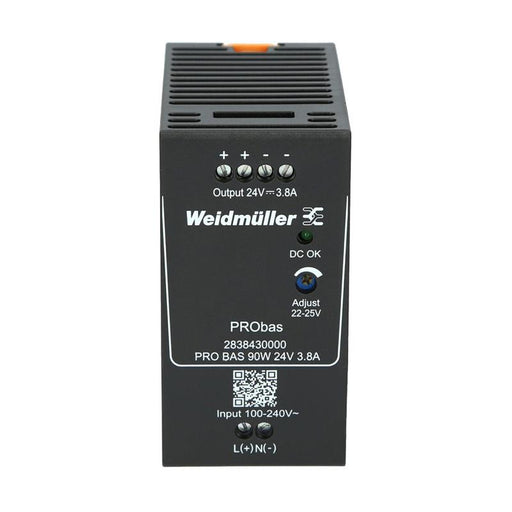 Fuente de Poder Weidmüller PRO BAS 90W 24 V 3.8 A