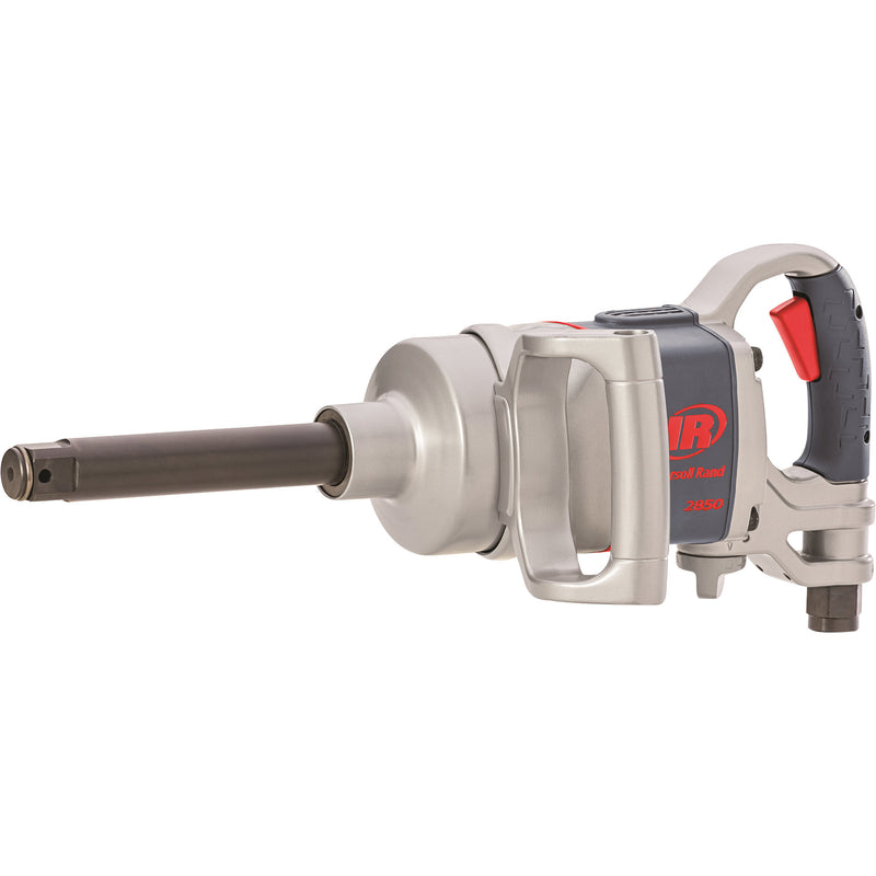 Llave de impacto neumática Ingersoll Rand, accionamiento de 1 pulg., torque de 2100 pies/libras, mango en D, yunque de 6 pulg., modelo 2850MAX-6