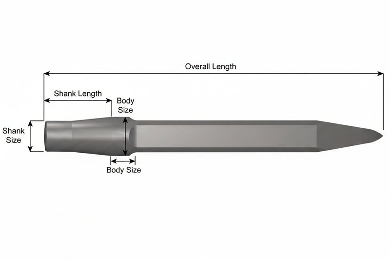 Ajax Tools 297-18 — Rivet Buster Punta Moil, Vástago Jumbo, 18" (457 mm)