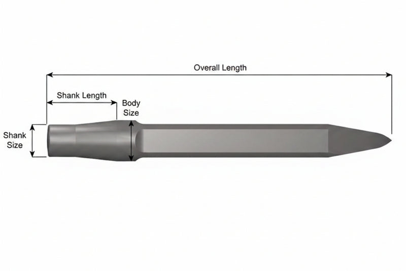 Ajax Tools 297-24 — Rivet Buster Punta Moil, Vástago Jumbo, 24" (610 mm)