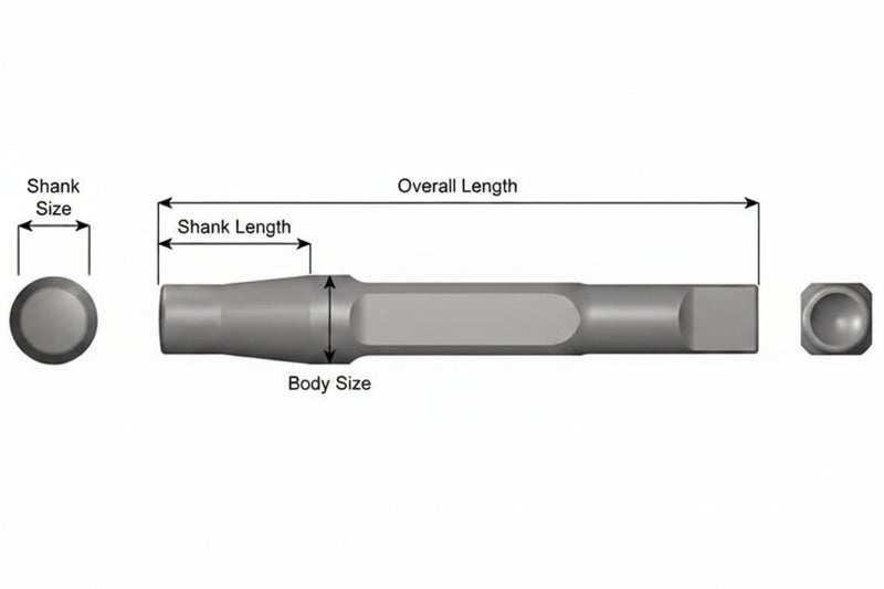 Ajax Tools 298 — Rivet Buster Desgarrador (Ripper), Vástago Jumbo, 7-1/2" (191 mm)