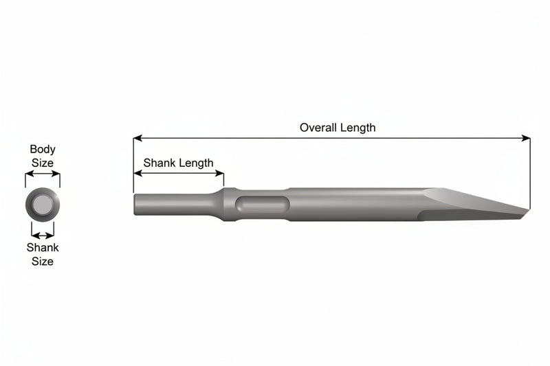 3111 Cincel Punta Diamante Vástago .401 Non-Turn Type - Ajax Tool Works