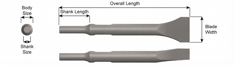 3112 Cincel Angular Vástago .401 Non-Turn Type - Ajax Tool Works