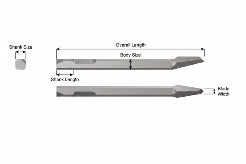 Ajax Tools 3224 — Cincel Punta Diamante 7" Weld Flux (Chicago Pneumatic)