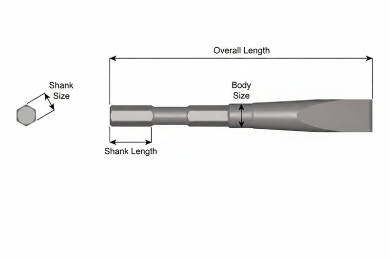 Ajax Tools 3281 — Cincel Long Reach Scaler 1" x 8" Hex 19/32"