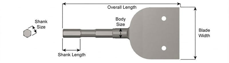 Ajax Tools 3283 — Cincel Long Reach Scaler 4" x 8-3/4" Hex 19/32"