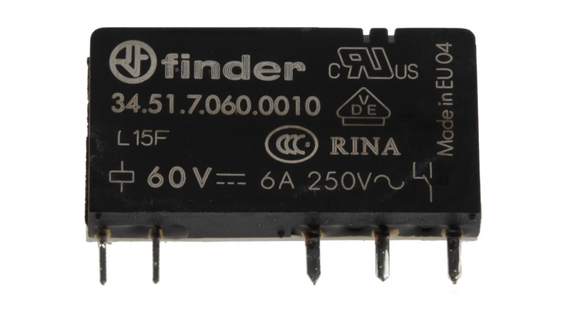 Relevador Finder 34.51.7.060.0010 60 Vcd SPDT 6 A a 250 Vca