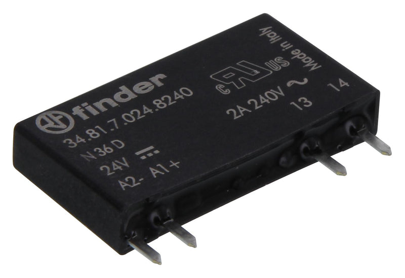 Relevador de Estado Sólido para Circuito Impreso Finder 34.81.7.024.8240 24 Vcd 2 A