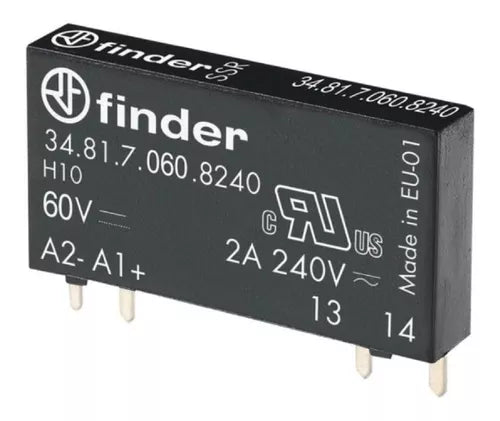 Relevador de Estado Sólido para Circuito Impreso Finder 34.81.7.060.8240 60 Vcd 2 A