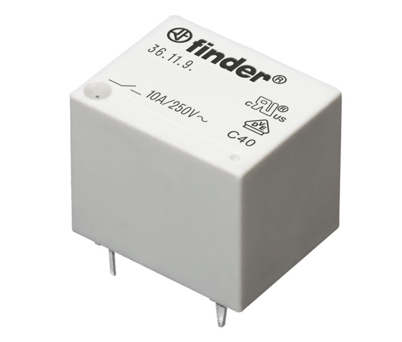 Relevador Finder 36.11.9.009.4011 9 Vcd SPDT 10 A a 250 Vca