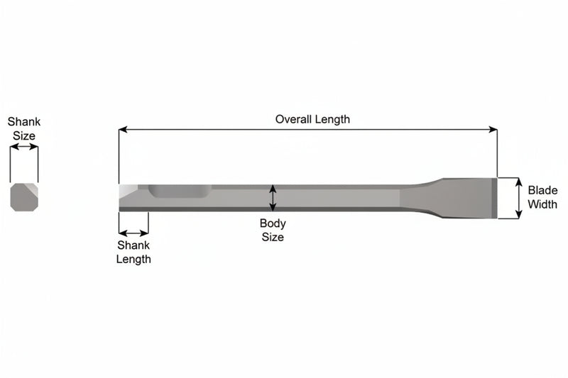 Ajax Tools 382-12 — Cincel Plano 12" 3/4" Weld Flux (Ingersoll Rand)