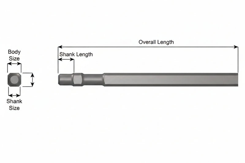 Ajax Tools 385-18 — Blank 18" Master Power Style Shank