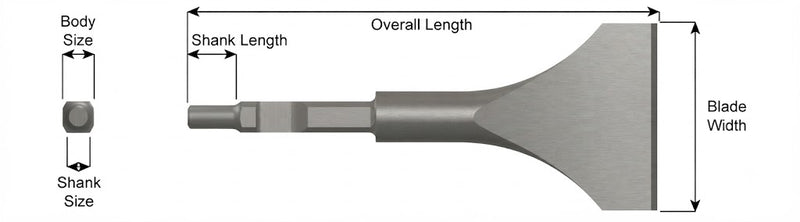 Ajax Tools 390-3 — Cincel de Escariado Ancho 3" Cleco Style Shank