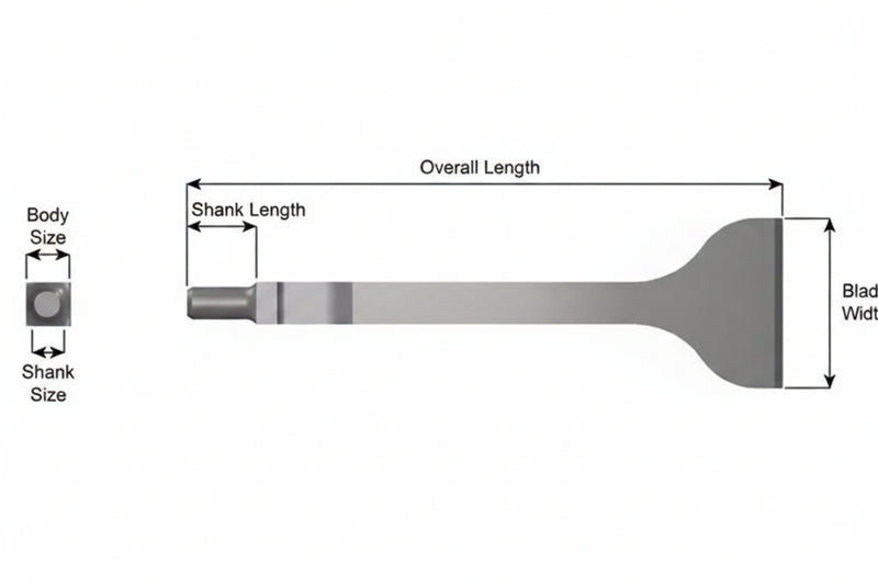 Ajax Tools 390 — Cincel de Escariado Ancho 7" Cleco Style Shank