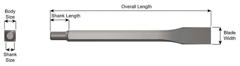 Ajax Tools 392-18 — Cincel Plano 18" Cleco Style Shank