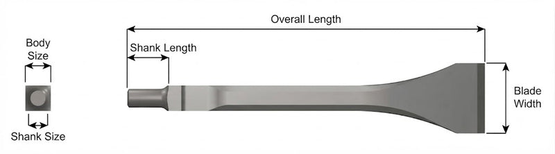 Ajax Tools 393-12 — Cincel de Escariado 12" Cleco Style Shank