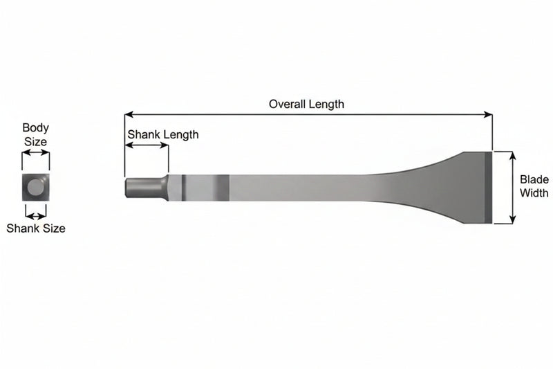 Ajax Tools 393-18 — Cincel de Escariado 18" Cleco Style Shank