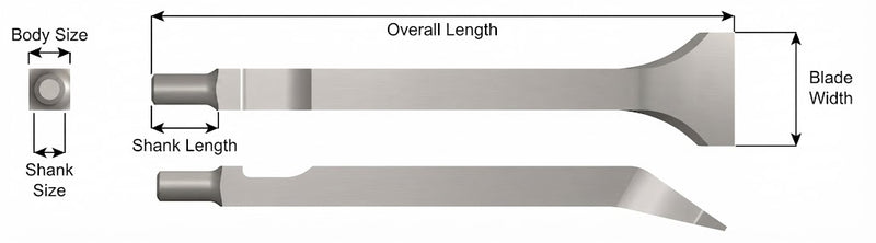 Ajax Tools 394-12 — Cincel Angular 12" Cleco Style Shank