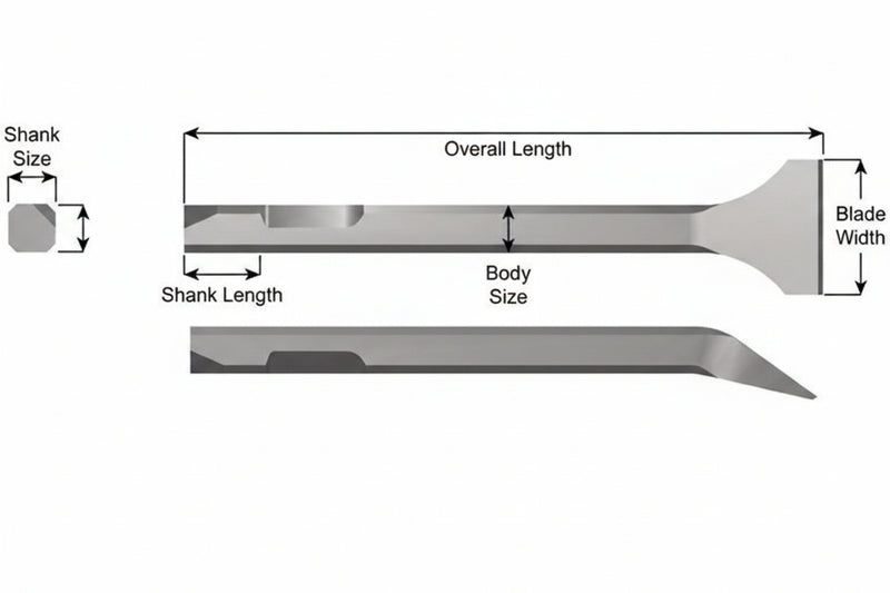 398-18 Angle 18" Weld Flux Vástago Chicago Pneumatic - Ajax Tool Works