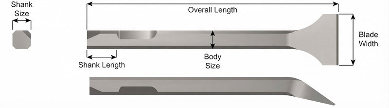 Ajax Tools 398 — Cincel Angular 7" 1-3/8" Weld Flux (Chicago Pneumatic)