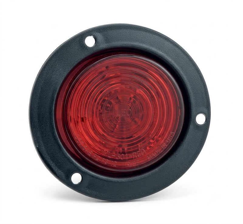 Plafón Redondo Rojo 2" Sellado (Atornillable)|Para Camiones