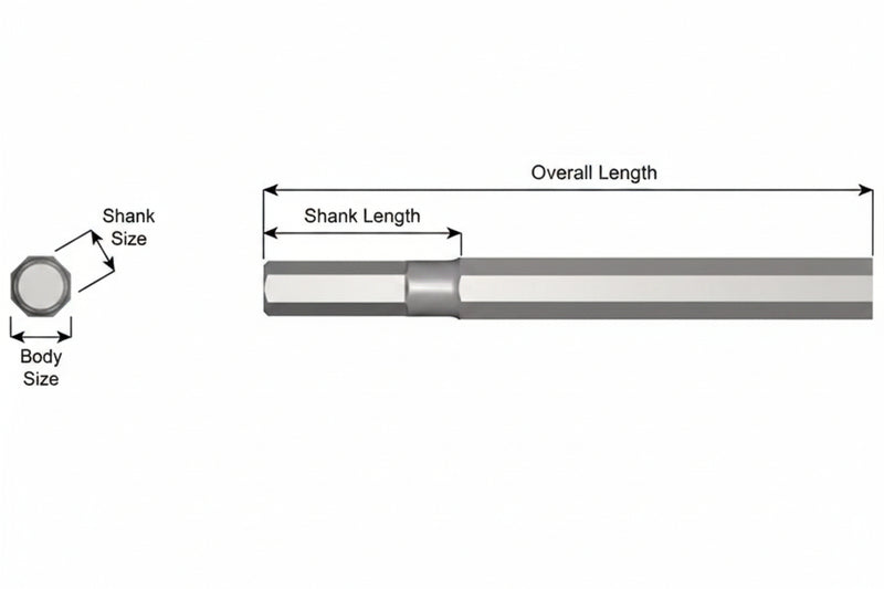Ajax Tools 4-36 — Blank Sin Collar .580" Hex 7/8" x 36"