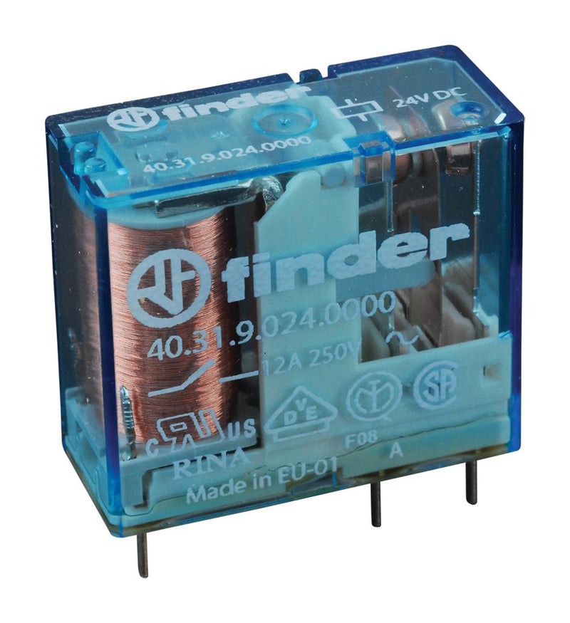 Relevador Finder 40.31.9.024.0000 24 Vcd SPDT 10 A a 250 Vca
