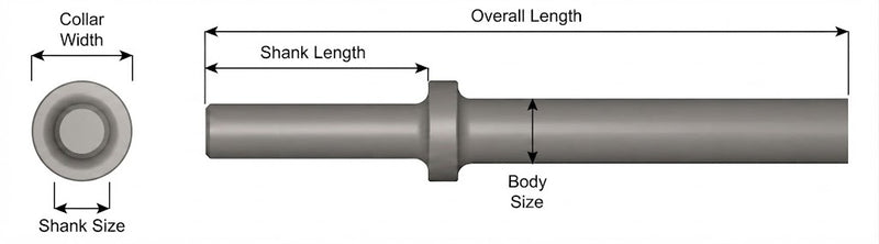 401 Blank Redondo Collar Redondo Vástago .680" Redondo - Ajax Tool Works