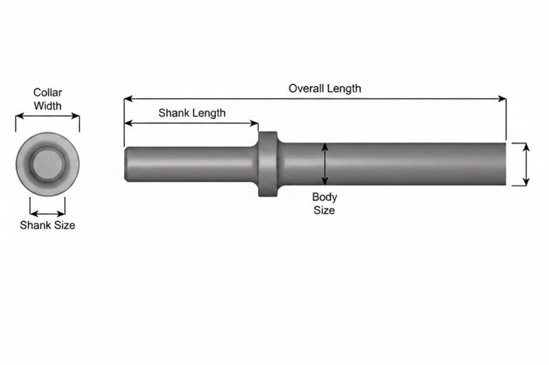 Ajax Tools 403-18 — Blank Redondo Collar Redondo, Vástago .680" Redondo, 18" (457 mm)