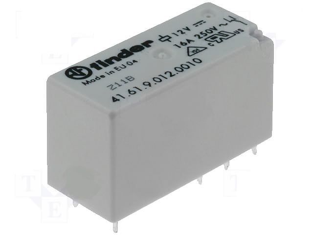 Relevador Finder 41.61.9.012.0010 12 Vcd SPDT 16 A a 250 Vca