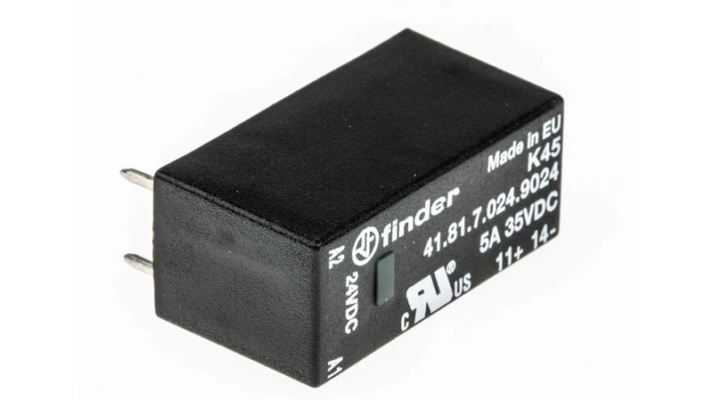 Módulo de Estado Sólido para Riel DIN Finder 41.81.7.024.9024 24 Vcd 5 A