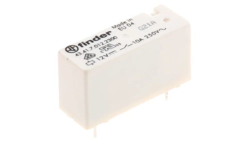 Relevador de Control para Tablero Finder 43.41.7.012.2300 12 Vcd SPST-NO 10 A