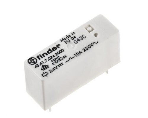 Relevador de Control para Tablero Finder 43.41.7.024.2000 24 Vcd SPDT 10 A