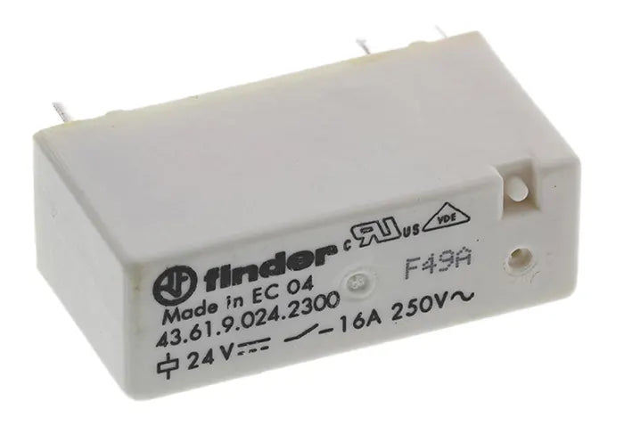 Relevador de Potencia para Tablero Finder 43.61.9.024.2300 24 Vcd SPST-NO 16 A