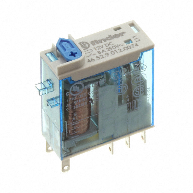 Relevador Enchufable con LED y Diodo Finder 46.52.9.012.0074 12 Vcd DPDT 8 A