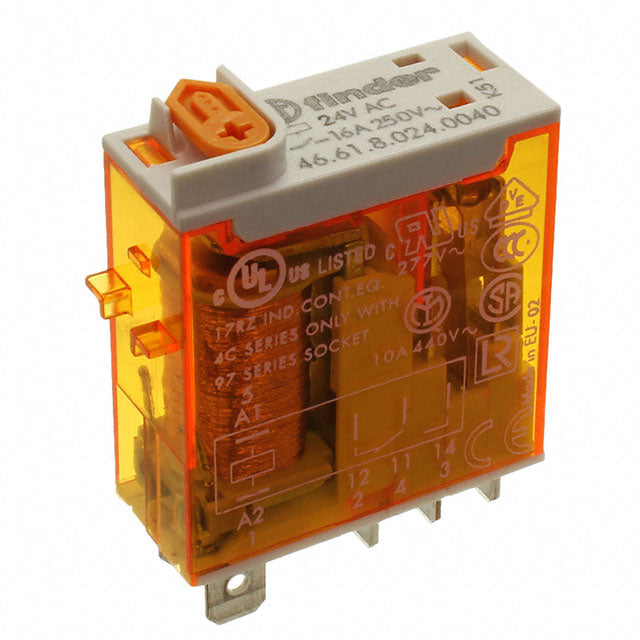 Relevador Enchufable de Potencia Finder 46.61.8.024.0040 24 Vca SPDT 16 A