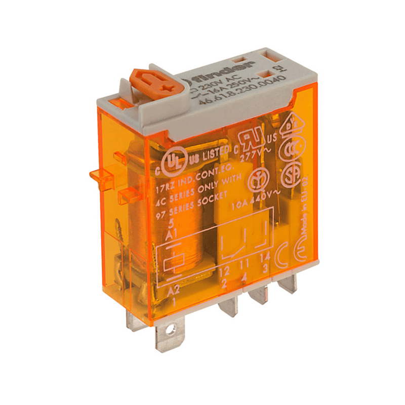 Relevador Enchufable de Potencia Finder 46.61.8.230.0040 230 Vca SPDT 16 A
