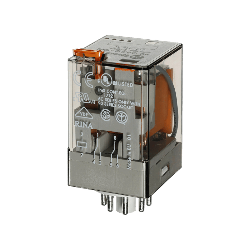 Relevador Octal Enchufable Finder 60.12.8.012.0040 12 Vca DPDT 10 A