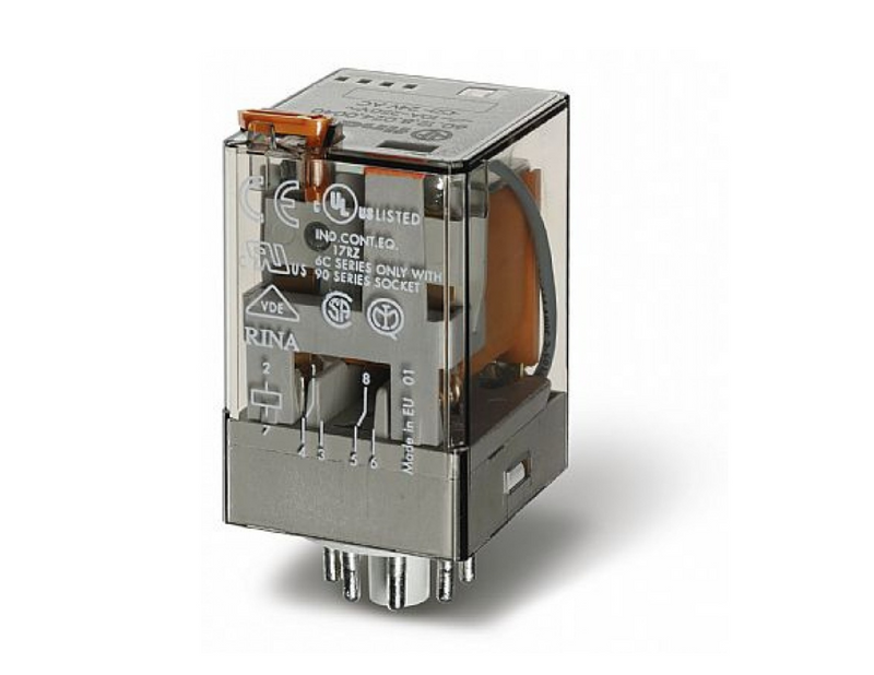 Relevador Octal Enchufable Finder 60.12.8.230.0040 230 Vca DPDT 10 A