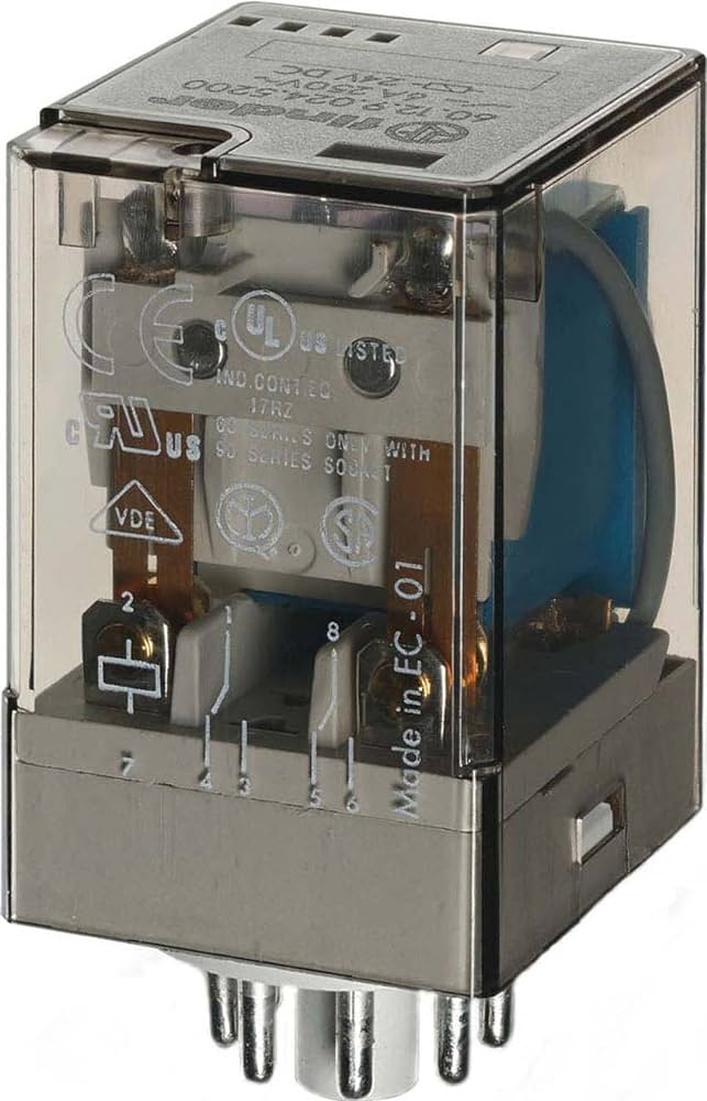 Relevador Octal Enchufable Finder 60.12.9.110.0040 110 Vcd DPDT 10 A