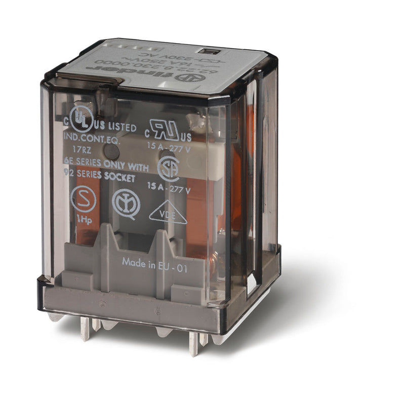 Relevador de Potencia Enchufable Finder 62.82.9.024.0040 24 Vcd DPDT 16 A