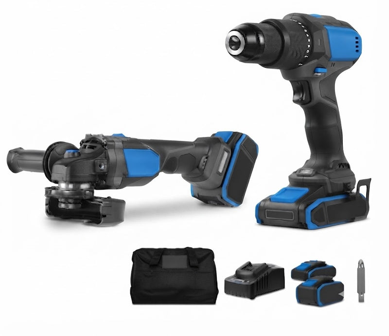 Kit Profesional de Potencia: Rotomartillo + Esmeriladora Angular | 20V | Modelo S02-FTB